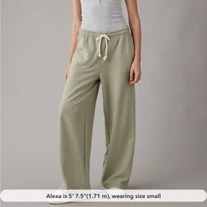 American Eagle Outfitters light green Wide Leg Pants